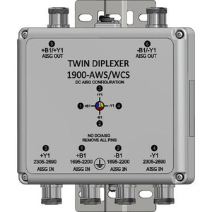 KAELUS Twin Diplexer 1695-2200/2305-2600 AWS 3 and AWS 4 ready, Field configurable DC switch