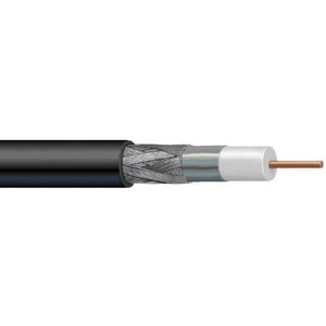 BELDEN 1694WB Low Loss Serial Digital Coax, RG6 18 AWG solid bare copper conductor, foam HDPE core, Duofoil + 95% tinned copper braid, waterblocking