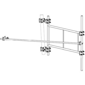 NELLO 100322 Universal 6' Side Arm, hot dip galvanized steel, welded frame, taper&azimuth adjusting. Mounts 1-1/4" to 4-1/2" OD/angle. frame, clamps, arm.