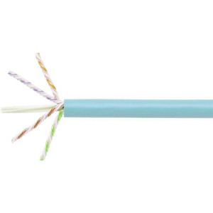 COMMSCOPE GigaSPEED X10D, Cat 6A Twisted Pair Cable, PVC Jacket, U/UTP, 4-Pair, 23 AWG, Solid, Non-Shielded, Light Blue, (6AP4P24-LB-P-MAX-AP)