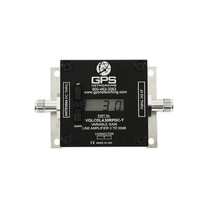 GPS NETWORKING NETWORKED VARIABLE GAIN LINE AMPLIFIER 0-30dB GAIN WITH LCD DISPLAY AND PUSH BUTTON CONTROL IN 1dB INCREMENTS