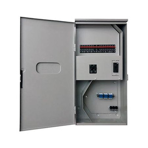 TRANSECTOR Power/Fiber Cabinet, 100A Main, 6x 15A 1P breakers, 1x 20A 2P breaker, GFCI, 24x Fibers, 3x RJ45 Couplers