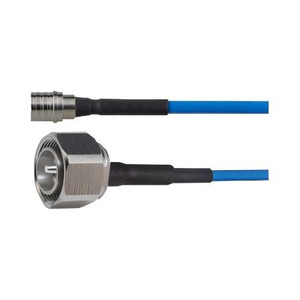 VENTEV BY RF INDUSTRIES 13 ft TFT-402-LF low-PIM coaxial cable assembly with QMA Male Straight to 4.3-10 Male Straight.