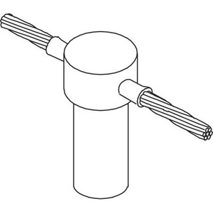 HARGER ULTRAWELD "Uni-Shot" mold for connection of two #1 or 2 solid, or #2 or 3 stranded ground wire to 3/4" Full ground rod.