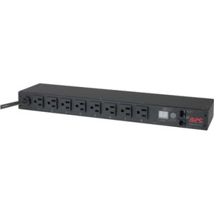 APC Metered rack mount 8 outlet surge suppressor. 12 ft power cord. NEMA 5-15P Input connection type. 1U .