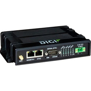 DIGI IX20 Wi-Fi with Global CAT-4 Wi-Fi, (2) Ethernet, DB-9 RS-232 .
