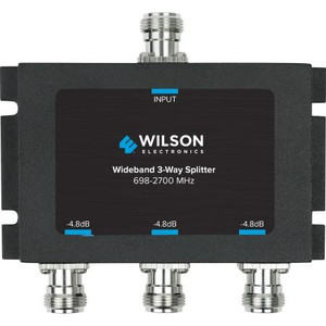 WILSONPRO 698-2700 MHz three way splitter. 4.8 dB. F-female terminations. .