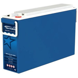 NORTHSTAR 12VDC 170AH sealed lead acid battery with connector and flame retardant case. Front terminal. M8 female terminals.