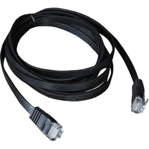 DIGI CBL,UTP CAT6, 2 Metre (6 feet), black, flat patch cable .