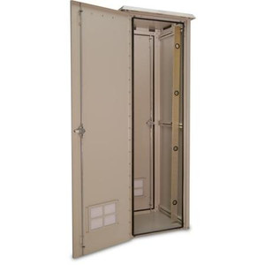 DDB UNLIMITED 78"H x 25"W x 25"D Outdoor aluminum cabinet enclosure. NEMA 250 Type 3,3R,3S,4,4X. 19" or 23" rails. Front,rear doors w/ 3pt lock. UL50 Rated