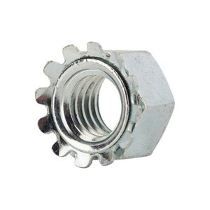 WIRELESS SOLUTIONS 1/4"-20 Zinc Finsh Steel with External Tooth Lockwasher K-Lock Nut .