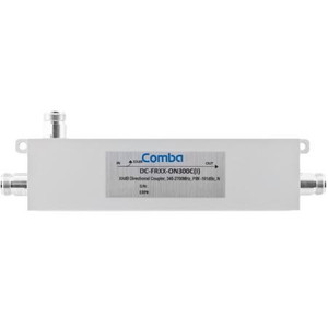 COMBA 340-2700 MHz 6dB directional coupler. 300 watts. -161dBc PIM rated. IP65 for outdoor use. N female term. .