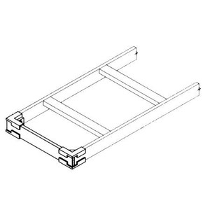 B-LINE BY EATON runway termination kit. For use with 12" wide cable ladders. Includes 1 steel tube and 2 corner brackets. Telephone equipment gray.