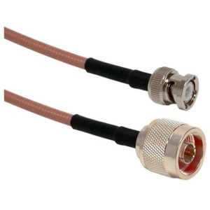 Wireless Solutions RG142 jumper w/ BNC Male connector on one end and N Male on the other. .