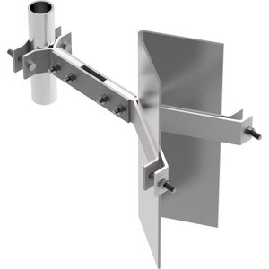 COMPROD 60Deg 1.5" to 3.5" dia Pipe-to-Angle Clamp. Hot dip galvanized steel. .