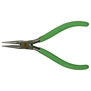 XCELITE Thin Long Nose Electronic Pliers for subminiature electronic work. Smooth Jaws. Blue ESD Handles. 5"OAL .