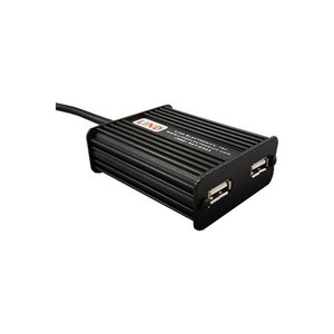 LIND Dual USB Power Adapter with 72in MS27467T9B98P 3-Pin Military Input Connector. Designed with filtering for CE102 conducted emissions.