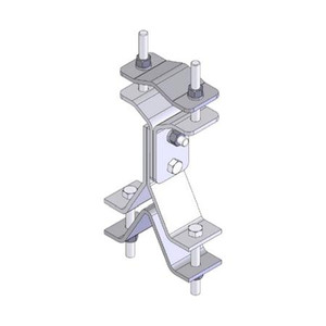 SINCLAIR Pipe Parallel to Pipe Series clamp set Carbon Steel, Hot Dip Galvanized:pipe 0.75 - 1.5" Diameter to pipe 1.5 - 3.5" Diameter