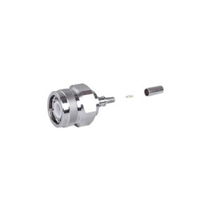 TIMES MICROWAVE TNC-Male (plug) crimp connector, solder pin, no braid trim