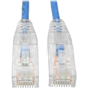 TRIPP LITE Cat6 Gigabit Snagless Slim UTP Ethernet Cable (RJ45 M/M), Blue, 10 ft. patch cord