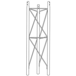 ROHN 25G 3-ft 4-in short base section for use in embedment in concrete. Hot dip galvanized. .