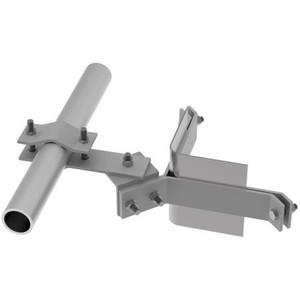 COMPROD Omnidirectional Pipe-to-Angle Clamp 1.5" to 3.5" Pipe diameter, 5" x 5" max. 60 degree angle, Hot dip galvanized steel