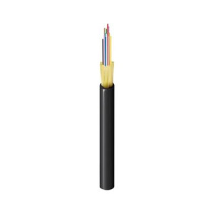 BELDEN FiberExpress Distribution Cable, 12F single-mode (OS2), OFNP Non-Unitized tight buffered indoor/outdoor, UV resistant black jacket.