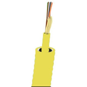 OPTIMUM FIBEROPTICS 6-Fiber Singlemode Plenum Armored Cable, Yellow.