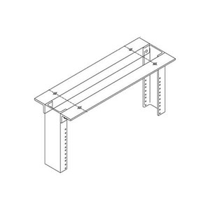 CHATSWORTH Heavy-Duty Top Angle for 19"W Rack; Clear