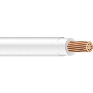 MULTIPLE 6 AWG 19 stranded insulated copper wire. White jacket.