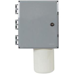 SKU V12106KO-ODO4S-T | VENTEV 12X10X6 Polycarbonate Enclosure. With Solid Door, Key Lock, Mounting Feet & 4-Lead Outdoor Omni w/ RPSMA Male leads. Includes T-Bar Mounting Plate.