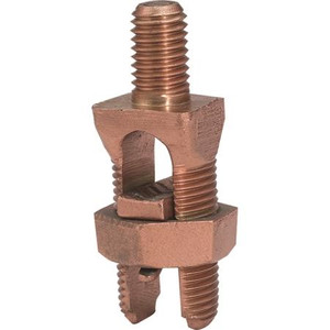 BURNDY Mechanical Grounding Connector, Cable to Flat, 10-3 AWG (Str) / 10-2 AWG (Sol) 3/8in Stud; Nut Torque: 275 in-lbs Stud Torque: 280 in-lbs.