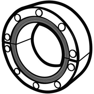 ROXTEC RS seal, without core, acid proof stainless steel fittings, Seal RS 300 AISI 316 woc, 8.094-9.291 in cable OD, 11.811-11.929" hole diameter