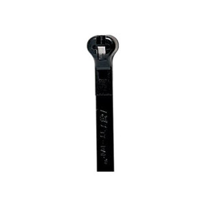 THOMAS & BETTS Ty-Rap Cable Ties 7" 50lb cable tie with integral stainless steel locking device, black nylon for outdoor use