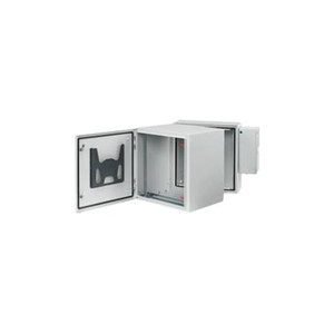 HOFFMAN Type 4 Double Hinged Enclosure. 24 in X 24 in X 30in, Steel, Gray