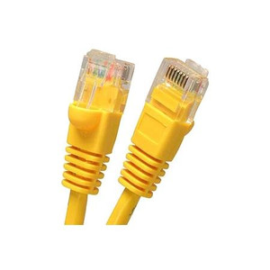 Ventev Cat6 Booted Patch Cable 1 ft length with Yellow Jacket