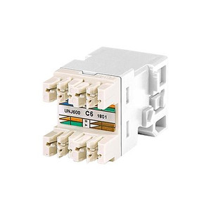 COMMSCOPE Uniprise Modular Jack, RJ45, category 6, T568A/T568B, unshielded, without dust cover, alpine white