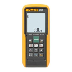 FLUKE Laser Distance Meter, reaches up to 100 meters. 4-line display, built-in compass, 180 deg inclination sensor for leveling and height tracking.