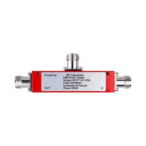 RF INDUSTRIES 138-960 MHz Tapper with N-Female Connector, 6 dB, Public Safety, IP65, Red