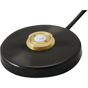 EM WAVE Heavy Duty Magnet Mount Base, NMO, Black w/17' RG58/U cable attached, no connector (50 lbs pull strength)