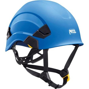 PETZL VERTEX Blue Hard Hat, front brim.