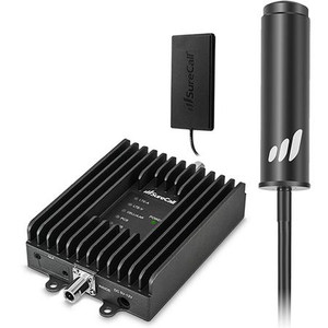 SURECALL Fusion2Go OTR Signal Booster Kit. Includes Outside Truck Antenna with Integrated 10ft Cable, DC Power Adapter Optional 5ft Cable And Extension Pole.