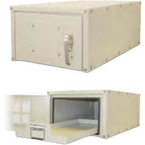 DDB UNLIMITED Outdoor Battery Enclosure w/ Slideout Tray. Painted DDB White. Match to R7-54DXW