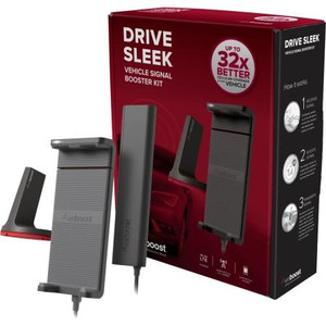 WEBOOST Drive Sleek 23 dB Vehicle Signal Booster Kit, Canada. 700 LTE, CELL, PCS & AWS bands. Incl. outside antenna, booster and Sleek cradle. SMB connector