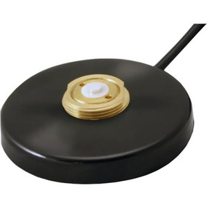 EM WAVE Heavy Duty Magnet Mount Base, NMO, Black w/17' Low Loss 195 cable attached, no connector (50 lbs pull strength)