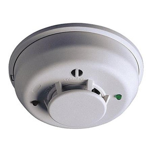 5 19/64 in Smoke Alarm with 85 dB @ 10ft Audible Alert; 12/24V DC, Four-Wire