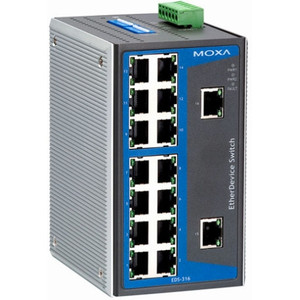 Moxa Americas  Inc. Industrial 16x10/100BaseT(X) Unmanaged Switch