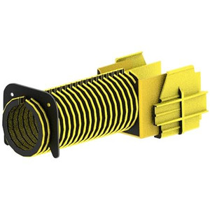 COMMSCOPE FiberGuide Single 2" Flex Tube Attachment, 2 in x 2 in, 5 ft length, yellow