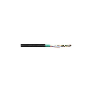 GRAYBAR Loose Tube, Gel-Free, Single Jacket, Single-Armored Cable, 12-Fiber, Black