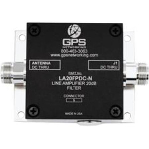 GPS NETWORKING Filtered Line amplifier. 20dB gain. Covers L1 & L2 bands.